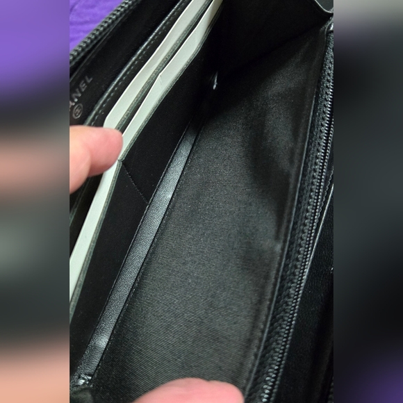 CHANEL Boy Black Quilted Lambskin Zip-around Wallet - Picture 10 of 14